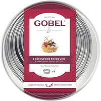 Gobel 8-Piece Stainless Steel Plain Round Pastry Cutter Set 880101