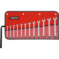 Proto® JSCRMT-12S 12-Piece Metric Combination Non-Reversible Ratcheting Wrench Set - 12 Point