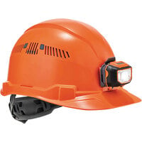 Ergodyne Skullerz 8972 Orange Class C Cap Style Hard Hat with LED Light and 4-Point Ratchet Suspension