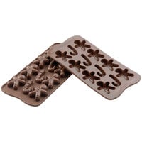 Silikomart Mr. Ginger Brown Silicone 12 Compartment Chocolate Mold SCG12