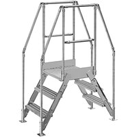 Vestil 23 1/2" x 24" Galvanized Steel Crossover Ladder - 500 lb. Capacity