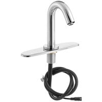 Waterloo Deck-Mounted Chrome Hands-Free Sensor Faucet with 7 1/8 inch Gooseneck Spout, Concealed Sensor, and 8 inch Chrome-Plated Faucet Deck Plate