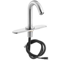 Waterloo Deck Mount Chrome Hands-Free Sensor Faucet with 4 3/4" Gooseneck Spout, Concealed Sensor, and 10" Chrome-Plated Faucet Deck Plate