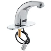 Waterloo Deck-Mounted Hands-Free Sensor Faucet with 6 3/8 inch Cast Spout and 4 inch Chrome-Plated Faucet Deck Plate