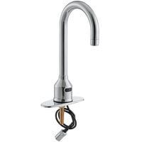 Waterloo Deck Mount Hands-Free Sensor Faucet with 4 3/8" Gooseneck Spout and 4" Chrome-Plated Faucet Deck Plate