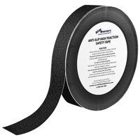SlipDoctors 1 inch x 60' Black 60 Grit Anti-Slip Adhesive Safety Tape S-AD-STR1BL