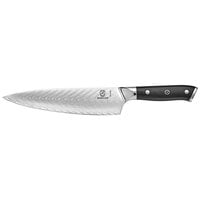 Mercer Culinary Damascus 8 inch Chef Knife with Leaf Etching and G10 Handle M13780