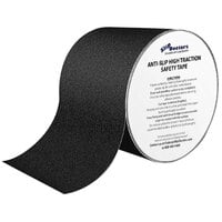 SlipDoctors 4 inch x 15' Black 60 Grit Anti-Slip Adhesive Safety Tape S-AD-STR415BL