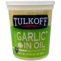 Tulkoff Chopped Garlic in Oil 32 oz. - 6/Case