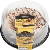 Jon Donaire 8 inch Round Caramel Turtle Sundae Ice Cream Cake - 4/Case