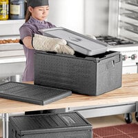 CaterGator Dash Black Top Loading EPP Insulated Food Pan Carrier - 8 inch Deep Full-Size Pan Max Capacity