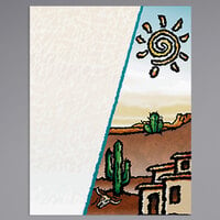 Choice 8 1/2" x 11" Menu Paper Cover - Southwest Themed Desert Design - 100/Pack