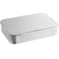 3 11/16" x 2 1/2" x 11/16" Silver Tin with Slide Top - 192/Case