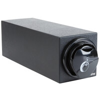San Jamar L2920BK EZ-Fit® Black 1-Slot Vertical 24 - 46 oz. Countertop Lid Dispenser Cabinet with Black Trim Ring