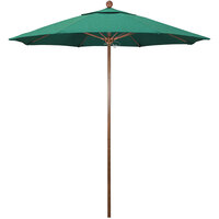 California Umbrella Venture Series 7 1/2' Spectrum Aztec Push Lift Umbrella with 1 1/2 inch American Oak Aluminum Pole - Sunbrella 1A Canopy