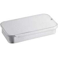 2 5/16" x 2 5/16" x 3/8" Silver Small Tin with Slide Top - 300/Case