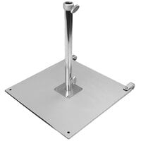 California Umbrella 222CRL100 100 lb. Galvanized Steel Umbrella Base with Casters