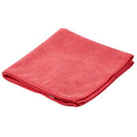 Carlisle 3633405 16 inch x 16 inch Red Terry Microfiber Cleaning Cloth - 12/Case