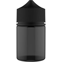 Chubby Gorilla 60 mL Black Translucent Stubby Cannabis Concentrate Dropper with Black Lid - 500/Case