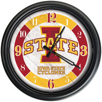 Holland Bar Stool 14 inch Iowa State University Indoor / Outdoor LED Wall Clock