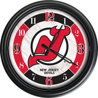 Holland Bar Stool 14 inch New Jersey Devils Indoor / Outdoor LED Wall Clock