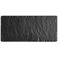 Acopa 18" x 8 1/4" Faux Slate Melamine Footed Serving Board