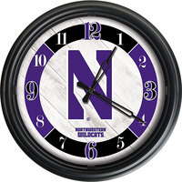 Holland Bar Stool 14 inch Northwestern University Indoor / Outdoor LED Wall Clock