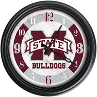 Holland Bar Stool 14 inch Mississippi State University Indoor / Outdoor LED Wall Clock