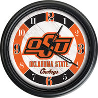 Holland Bar Stool 14 inch Oklahoma State University Indoor / Outdoor LED Wall Clock