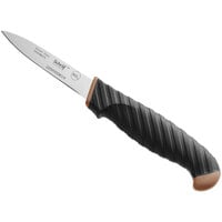 Schraf 3 1/4" Smooth Edge Paring Knife with Brown TPRgrip Handle