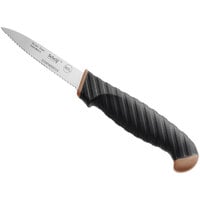 Schraf 3 1/4" Serrated Edge Paring Knife with Brown TPRgrip Handle