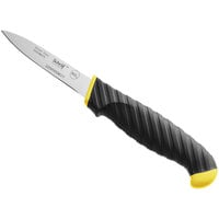 Schraf 3 1/4" Smooth Edge Paring Knife with Yellow TPRgrip Handle