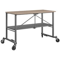 Cosco SmartFold 48" x 23 1/2" Portable Folding Workbench / Utility Table 66721DKG1E