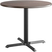 Lancaster Table & Seating 36" Reversible White Birch / Ash Laminated Standard Height Table Top and Base Kit with 30" x 30" Base