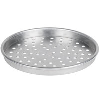 American Metalcraft PHA90101.5 10" x 1 1/2" Perforated Heavy Weight Aluminum Tapered / Nesting Pizza Pan