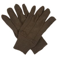 Cordova Standard Brown Polyester / Cotton Jersey Gloves - 12/Pack