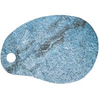 cheforward™ by GET Lapis 17 5/16" x 12" Oval Antique Cement Melamine Serving Platter - 10/Case