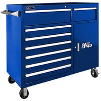 Homak H2Pro 56" Blue 8-Drawer Roller Cabinet with 2-Drawer Compartment BL04056082