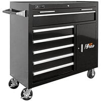 Homak H2Pro 41" Black 6-Drawer Roller Cabinet with 2-Drawer Compartment BK04041062