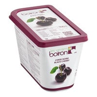 Les Vergers Boiron Black Cherry 100% Fruit Puree 2.2 lb. - 6/Case