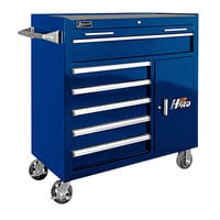 Homak H2Pro 41" Blue 6-Drawer Roller Cabinet with 2-Drawer Compartment BL04041062