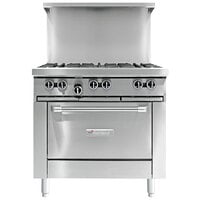 Garland G36-G36R Natural Gas 36 inch Range with 36 inch Griddle and Standard Oven - 92,000 BTU