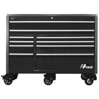 Homak HXL Pro Series 60" Black 10-Drawer Roller Cabinet with Stainless Steel Top HX04060111