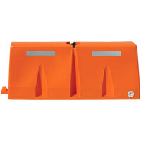 Vestil 5' Orange Polyethylene Interlocking Traffic Barrier VTB-5-O