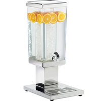 Cal-Mil 1282-3A 3 Gallon Stainless Square Beverage Dispenser - 14 inch x 10 1/2 inch x 26 1/2 inch