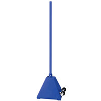 Vestil 22 inch x 22 inch x 98 inch Mobile Blue Plastic Pyramid Sign Base with Steel Pole PYSB-W-B