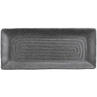 cheforward™ by GET Infuse 10 3/8" x 4 1/2" Rectangle Stone Grey Melamine Platter - 30/Case