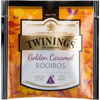 Twinings Golden Caramel Rooibos Large Leaf Pyramid Tea Sachets - 100/Case