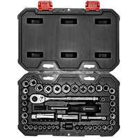 Crescent CSWS13C 50-Piece 1/4 inch and 3/8 inch Drive 6 & 12 Point SAE/Metric Mechanics Tool Set
