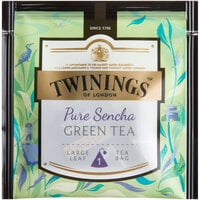 Twinings Pure Sencha Green Large Leaf Pyramid Tea Sachets - 100/Case